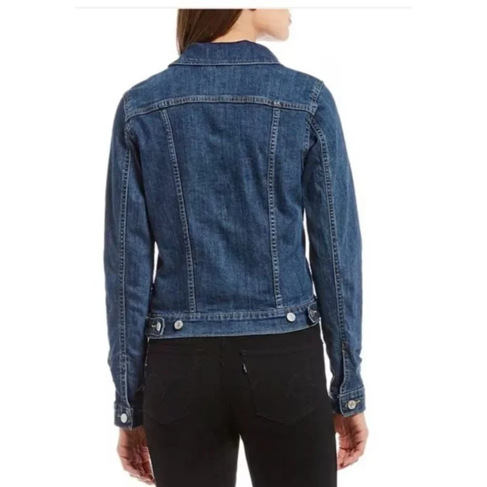 Levis Womens Jacket Blue XL Trucker Jean Cotton Denim Classic Washable - Picture 4 of 10